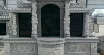 苏州 芝麻灰高档墓碑，土墓，可定制