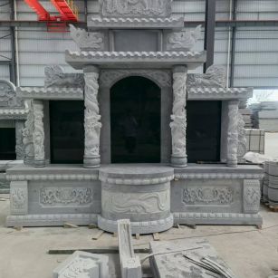 苏州 芝麻灰高档墓碑，土墓，可定制