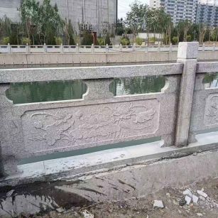 苏州 芙蓉白大花桥梁、河道，石材栏杆、围栏、护栏