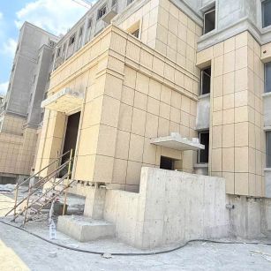 苏州 黄金麻干挂，工地实拍