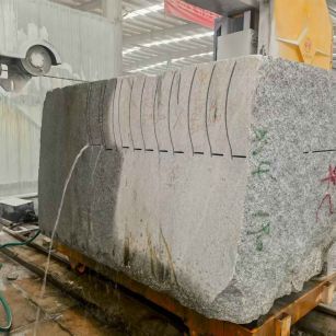 苏州 602，大花芙蓉白，绳锯加工弧形路沿石