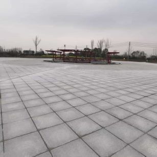 苏州 芝麻白火烧面-公园广场地铺效果