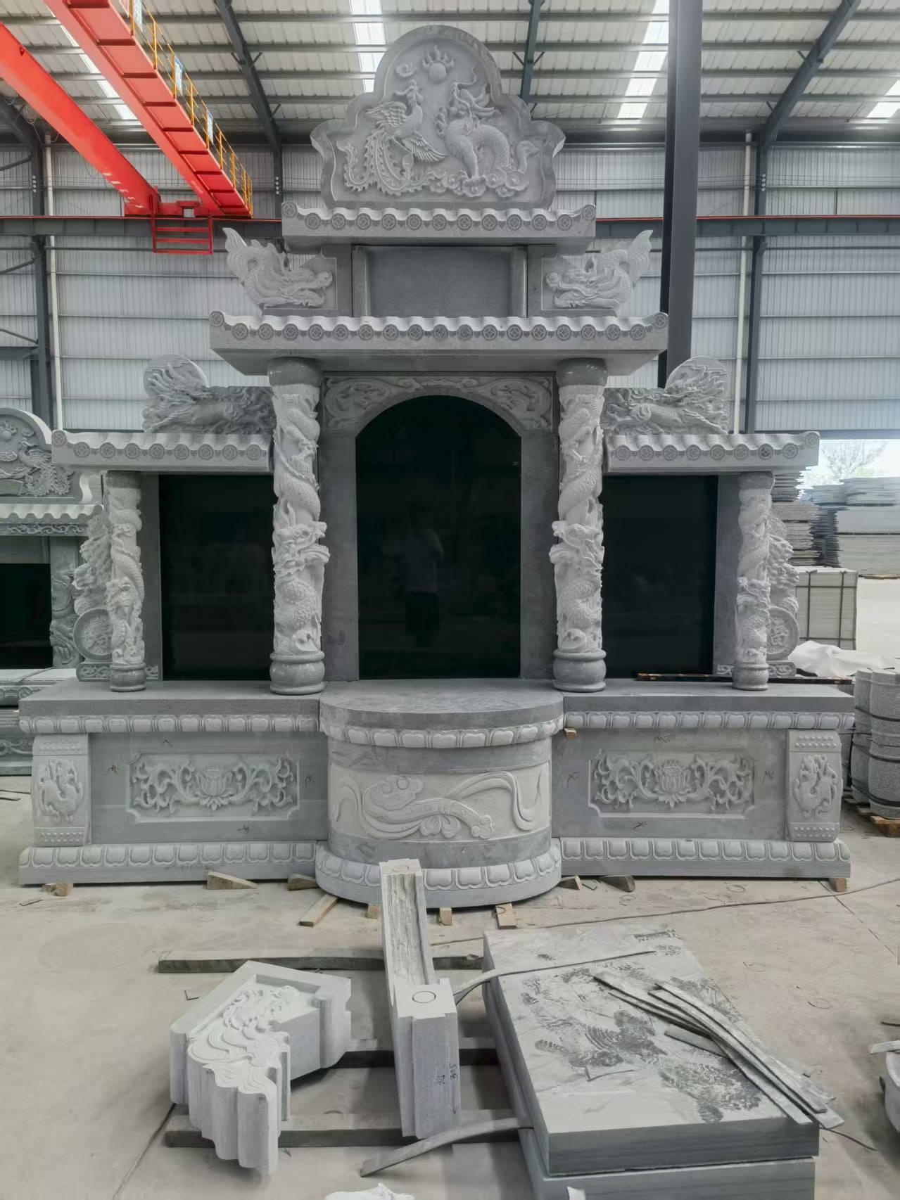苏州 芝麻灰高档墓碑，土墓，可定制