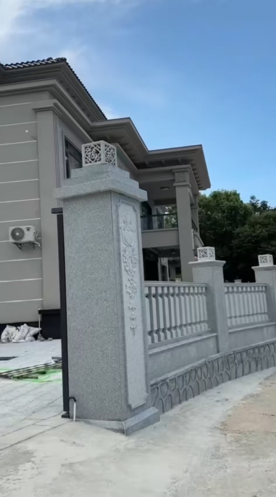 苏州 芝麻白别墅围墙栏杆，私人订制