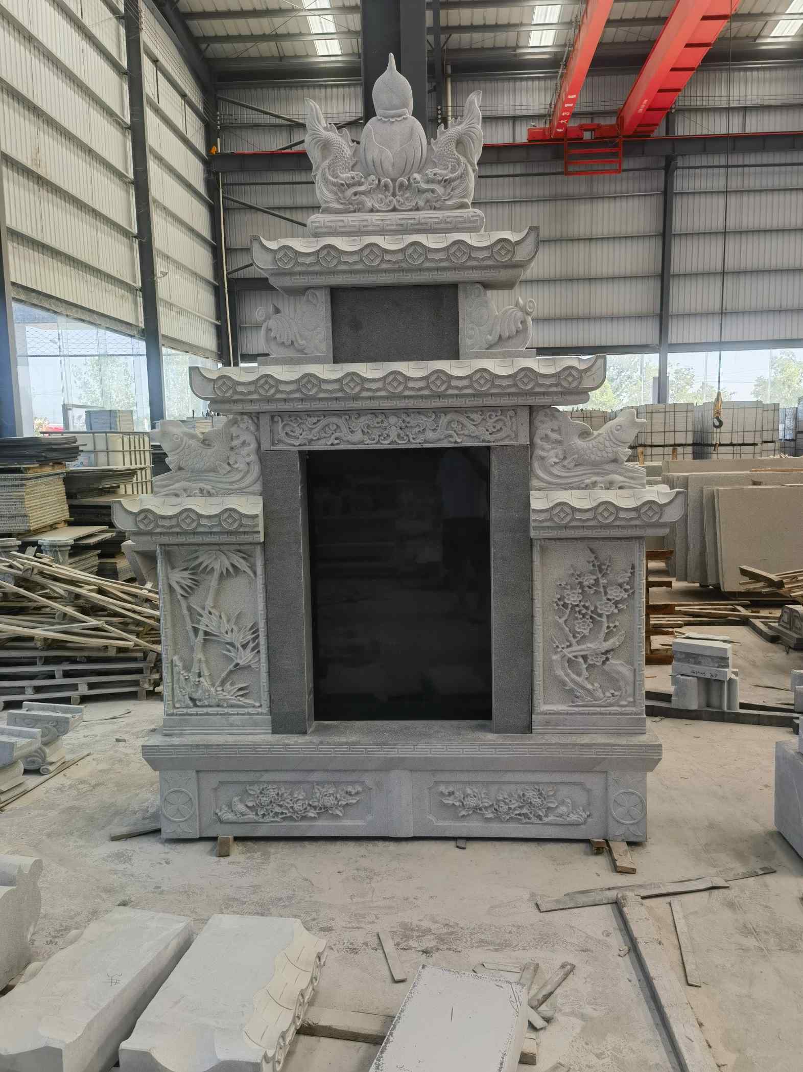 苏州 芝麻灰高档墓碑、土墓，一套也支持定做