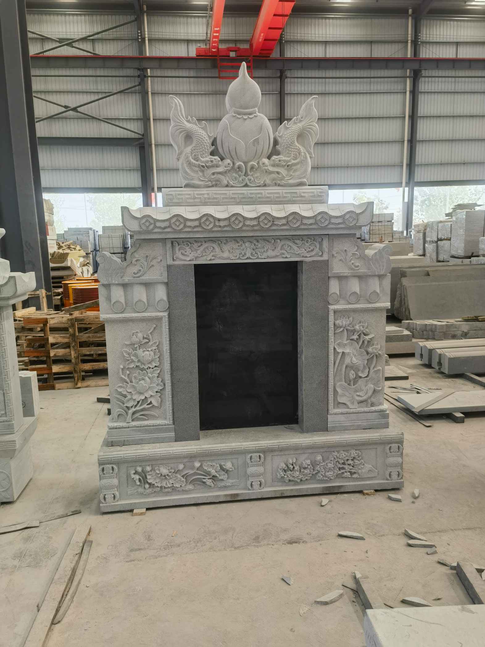 苏州 芝麻灰高档墓碑、土墓，一套也支持定做