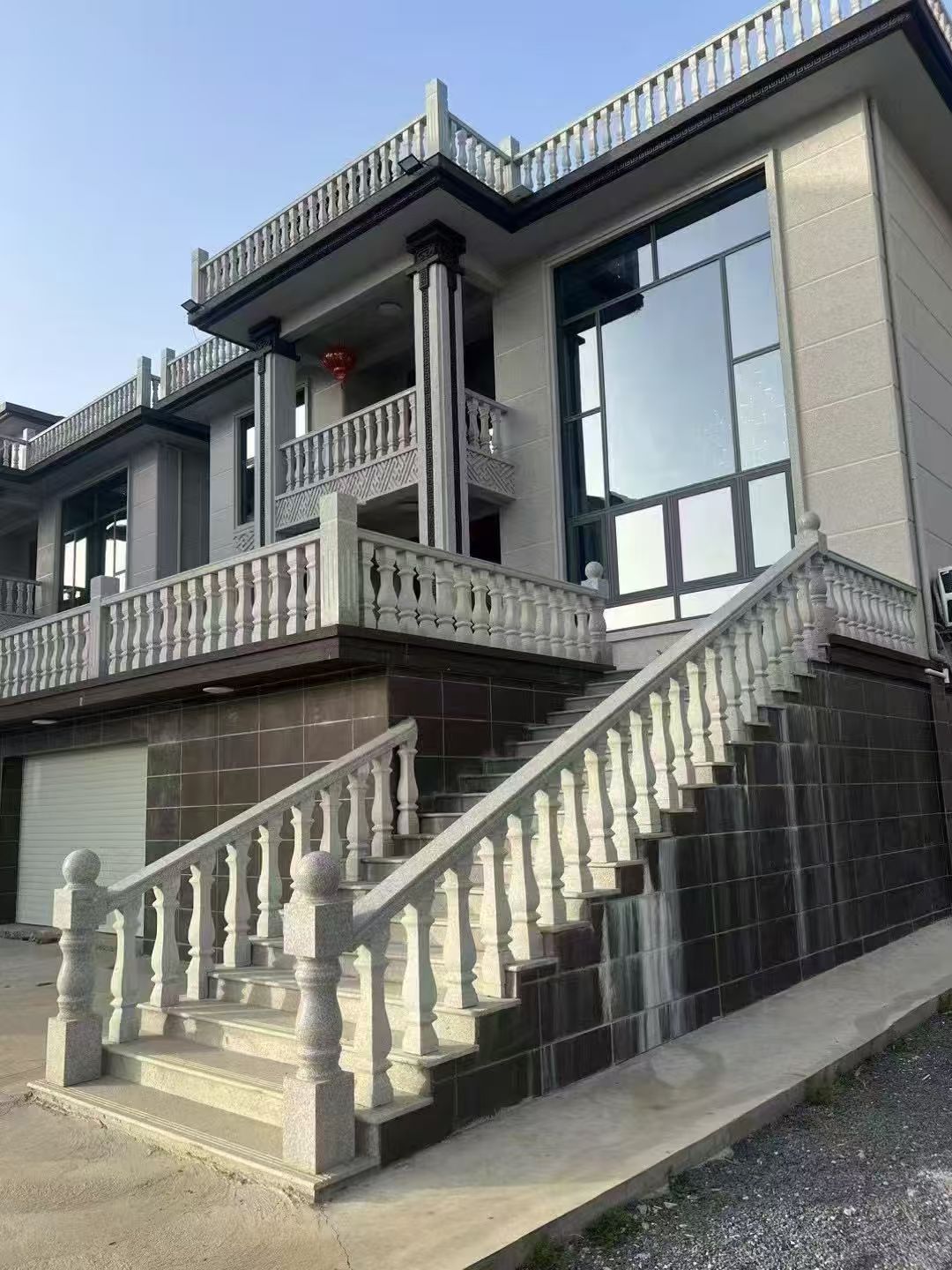 苏州 芝麻白别墅阳台栏杆，楼梯栏杆